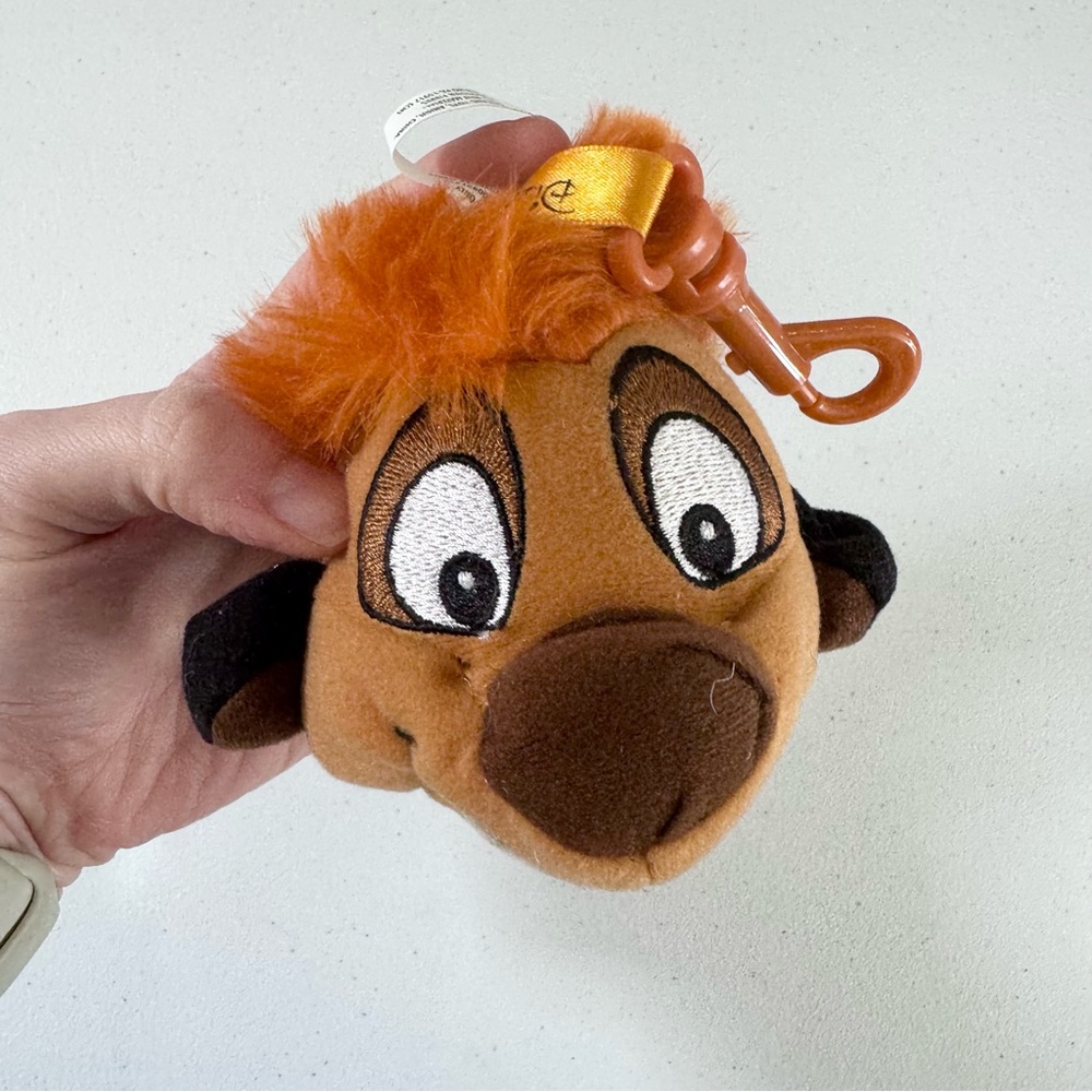 Vintage 90’s Y2K Disney Timon TEACHERS PETS Plush Book Keychain
